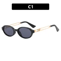 Personality Exaggerated Street Leopard Ac Oval Frame Full Frame Glasses sku image 1