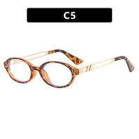 Personality Exaggerated Street Leopard Ac Oval Frame Full Frame Glasses sku image 5