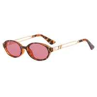Personality Exaggerated Street Leopard Ac Oval Frame Full Frame Glasses main image 2