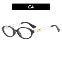 Personality Exaggerated Street Leopard Ac Oval Frame Full Frame Glasses sku image 4