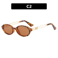 Personality Exaggerated Street Leopard Ac Oval Frame Full Frame Glasses sku image 2