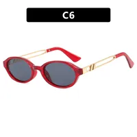 Personality Exaggerated Street Leopard Ac Oval Frame Full Frame Glasses sku image 6