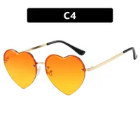 Personality Hip-Hop Street Heart Shape Pc Heart Shape Frameless Glasses sku image 4