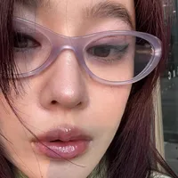 Personality Punk Street Geometric Ac Cat Eye Full Frame Glasses main image 4