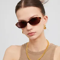 Personality Exaggerated Street Leopard Ac Oval Frame Full Frame Glasses main image 4
