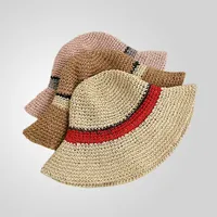 Women's Casual Style Basic Solid Color Big Eaves Straw Hat main image 1