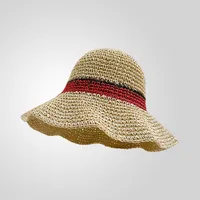 Women's Casual Style Basic Solid Color Big Eaves Straw Hat main image 2