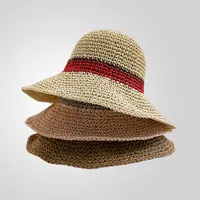 Women's Casual Style Basic Solid Color Big Eaves Straw Hat main image 5