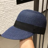 Unisex Basic Classic Style Solid Color Curved Eaves Straw Hat sku image 5