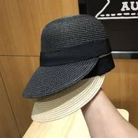 Unisex Basic Classic Style Solid Color Curved Eaves Straw Hat main image 3