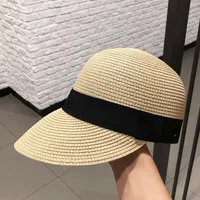 Unisex Basic Classic Style Solid Color Curved Eaves Straw Hat sku image 3