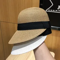 Unisex Basic Classic Style Solid Color Curved Eaves Straw Hat main image 4