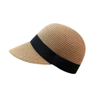 Unisex Basic Classic Style Solid Color Curved Eaves Straw Hat main image 5