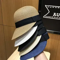 Unisex Basic Classic Style Solid Color Curved Eaves Straw Hat main image 1