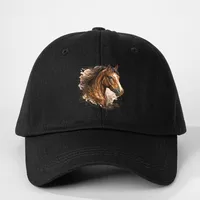Unisex Casual Simple Style Streetwear Horse Embroidery Curved Eaves Baseball Cap main image 2