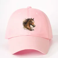 Unisex Casual Simple Style Streetwear Horse Embroidery Curved Eaves Baseball Cap main image 4