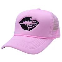 Unisex Casual Simple Style Streetwear Lips Curved Eaves Baseball Cap main image 1