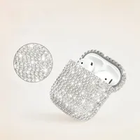 PC Rhinestone Solid Color Shiny Earphone Case Phone Cases main image 5