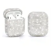 PC Rhinestone Solid Color Shiny Earphone Case Phone Cases main image 6