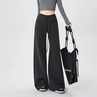 Women's Casual Outdoor Japanese And Korean Leisure Simple Style Solid Color Flared Pants Full Length Casual Pants sku image 25