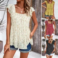 Women's Vest Sleeveless Blouses Casual Vacation Ditsy Floral main image 1