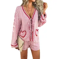 Holiday Daily Women's Casual Simple Style Streetwear Plaid Woven Polyester Viscose Fiber Shorts Co-ord Set Shorts Sets main image 3