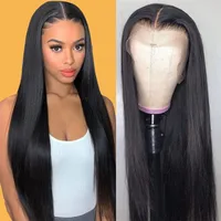 Unisex Elegant Casual Holiday Street High Temperature Wire Centre Parting Long Straight Hair Wigs main image 1