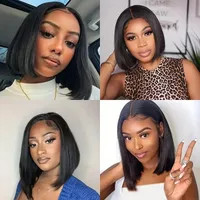Unisex Simple Style Casual High Temperature Wire Short Straight Hair Wigs main image 3