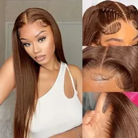 Women's Casual Simple Style Holiday Weekend High Temperature Wire Centre Parting Long Straight Hair Wigs main image 3