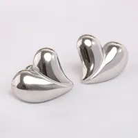 1 Pair Casual Simple Style Heart Shape 304 Stainless Steel Ear Studs main image 7