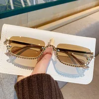 Basic Simple Style Solid Color Pc Square Half Frame Glasses main image 1