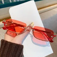 Basic Simple Style Solid Color Pc Square Half Frame Glasses main image 3