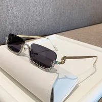 Basic Simple Style Solid Color Pc Square Half Frame Glasses sku image 1