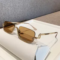 Basic Simple Style Solid Color Pc Square Half Frame Glasses sku image 2