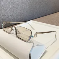 Basic Simple Style Solid Color Pc Square Half Frame Glasses sku image 4