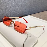 Basic Simple Style Solid Color Pc Square Half Frame Glasses sku image 5