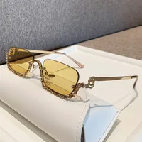 Basic Simple Style Solid Color Pc Square Half Frame Glasses sku image 6