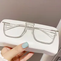 Simple Style Streetwear Solid Color Pc Square Full Frame Glasses main image 3