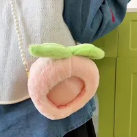 Kid'S Plush Fruit Cute Round Zipper Shoulder Bag main image 3