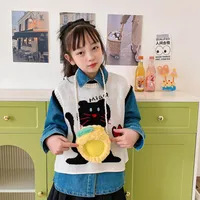 Kid'S Plush Fruit Cute Round Zipper Shoulder Bag main image 4