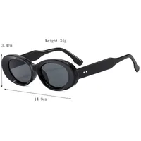 Vacation Commute Oval Resin Glass Oval Frame Full Frame Glasses sku image 2