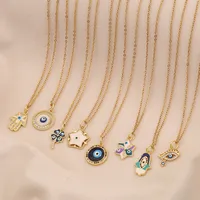 Casual Modern Style Cool Style Devil's Eye 304 Stainless Steel Copper 18K Gold Plated Valentine'S Day New Year Birthday Women's Pendant Necklace main image 1
