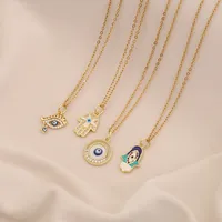 Casual Modern Style Cool Style Devil's Eye 304 Stainless Steel Copper 18K Gold Plated Valentine'S Day New Year Birthday Women's Pendant Necklace main image 3