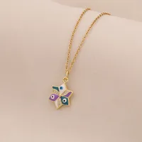Casual Modern Style Cool Style Devil's Eye 304 Stainless Steel Copper 18K Gold Plated Valentine'S Day New Year Birthday Women's Pendant Necklace main image 4