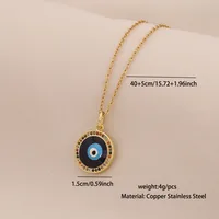 Casual Modern Style Cool Style Devil's Eye 304 Stainless Steel Copper 18K Gold Plated Valentine'S Day New Year Birthday Women's Pendant Necklace sku image 5