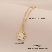 Casual Modern Style Cool Style Devil's Eye 304 Stainless Steel Copper 18K Gold Plated Valentine'S Day New Year Birthday Women's Pendant Necklace sku image 2