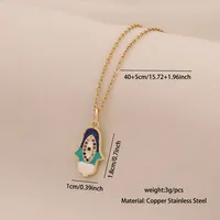 Casual Modern Style Cool Style Devil's Eye 304 Stainless Steel Copper 18K Gold Plated Valentine'S Day New Year Birthday Women's Pendant Necklace sku image 4