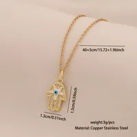 Casual Modern Style Cool Style Devil's Eye 304 Stainless Steel Copper 18K Gold Plated Valentine'S Day New Year Birthday Women's Pendant Necklace sku image 6