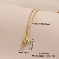 Casual Modern Style Cool Style Devil's Eye 304 Stainless Steel Copper 18K Gold Plated Valentine'S Day New Year Birthday Women's Pendant Necklace sku image 8