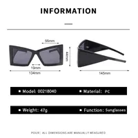 Exaggerated Sunglasses Pc Square Full Frame Glasses main image 2